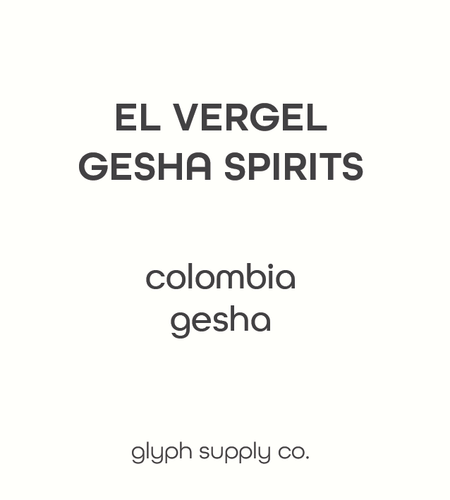 *Filter - El Vergel Gesha Spirits Colombia